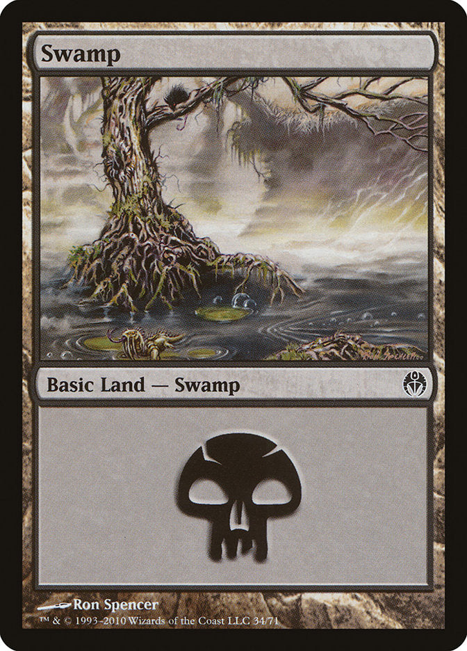 Swamp (34) [Duel Decks: Phyrexia vs. the Coalition] | Galaxy Games LLC