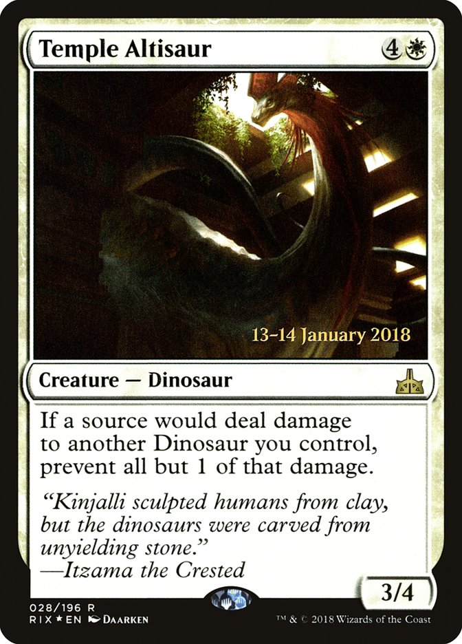 Temple Altisaur [Rivals of Ixalan Prerelease Promos] | Galaxy Games LLC