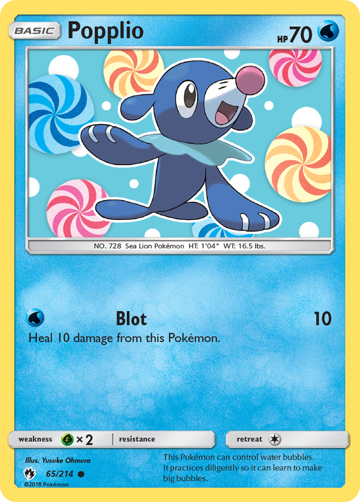 Popplio (65/214) [Sun & Moon: Lost Thunder] | Galaxy Games LLC