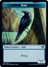 Bird (005) // Soldier Double-sided Token [Kaldheim Commander Tokens] | Galaxy Games LLC
