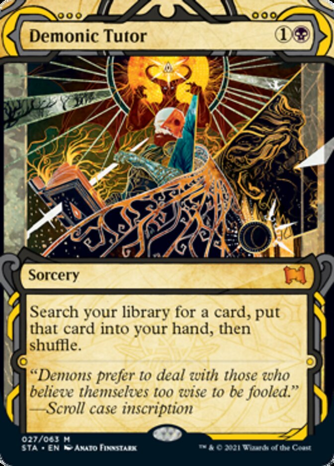 Demonic Tutor (Foil Etched) [Strixhaven: School of Mages Mystical Archive] | Galaxy Games LLC