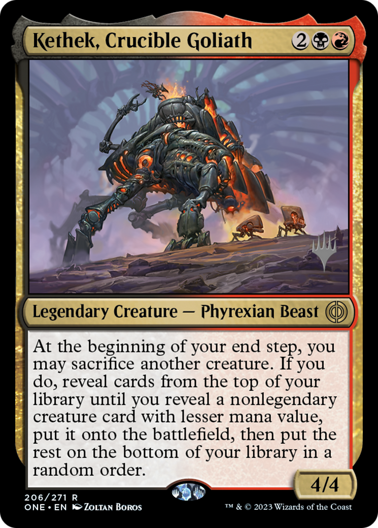 Kethek, Crucible Goliath (Promo Pack) [Phyrexia: All Will Be One Promos] | Galaxy Games LLC