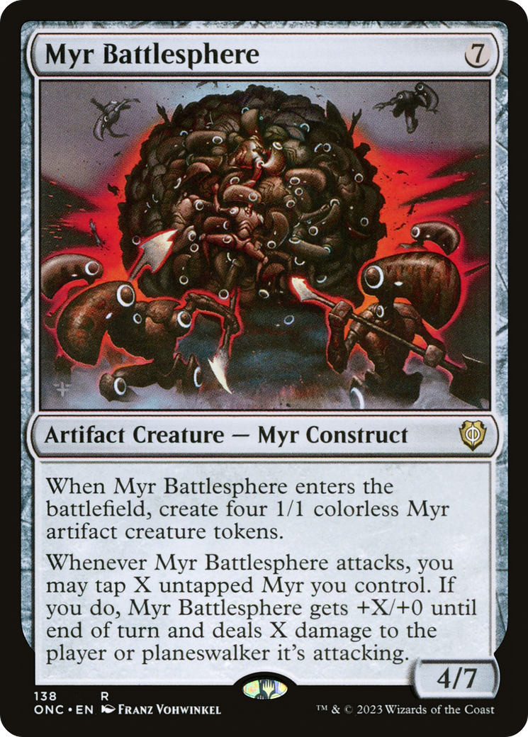 Myr Battlesphere [Phyrexia: All Will Be One Commander] | Galaxy Games LLC