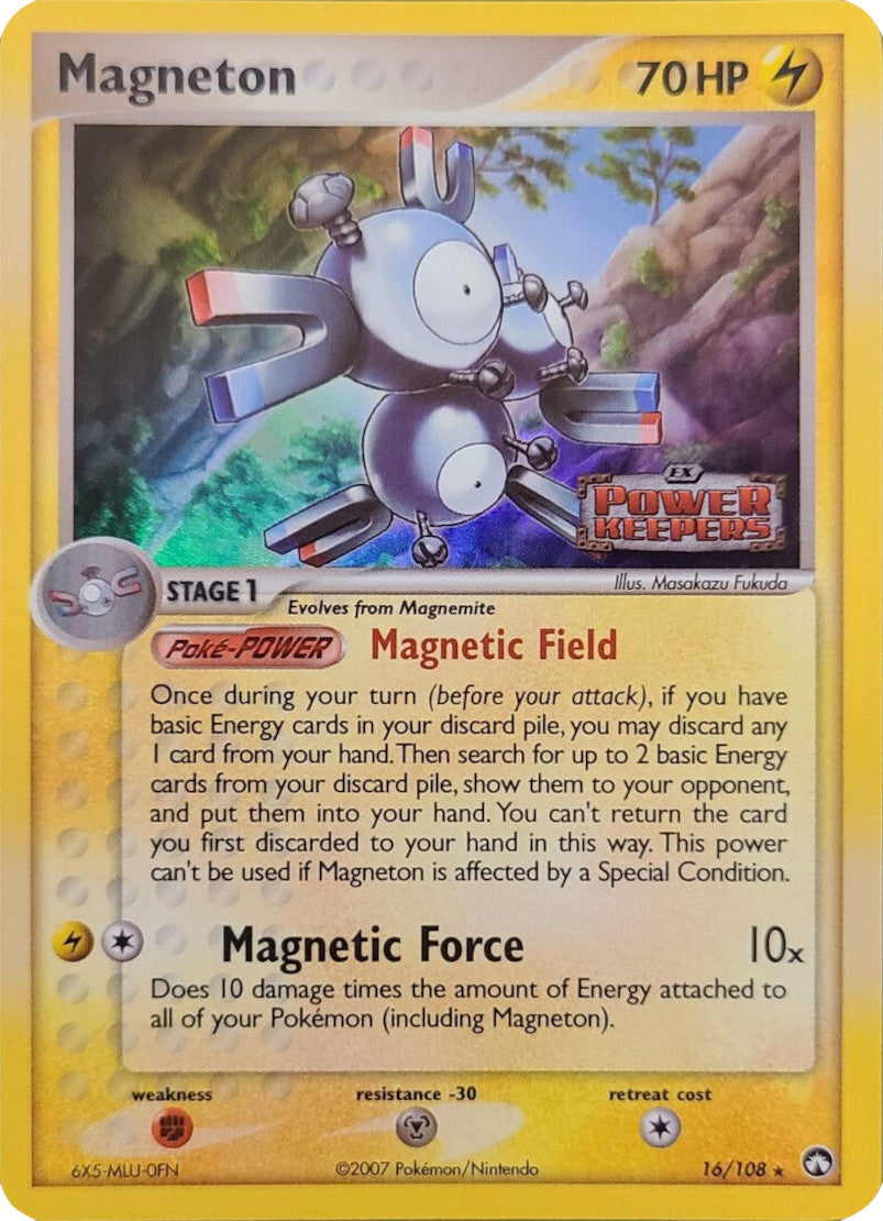 Magneton (16/108) (Stamped) [EX: Power Keepers] | Galaxy Games LLC