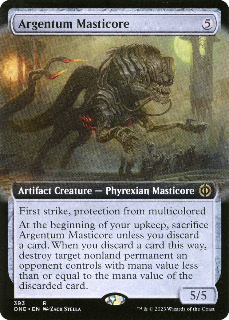 Argentum Masticore (Extended Art) [Phyrexia: All Will Be One] | Galaxy Games LLC