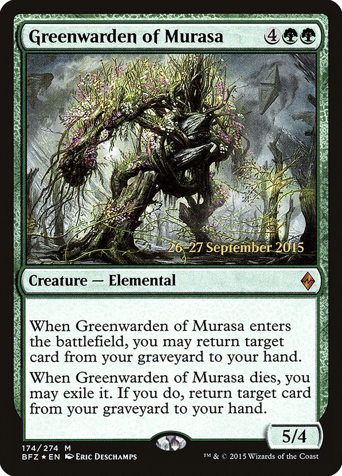 Greenwarden of Murasa [Battle for Zendikar Prerelease Promos] | Galaxy Games LLC