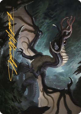 Brainstealer Dragon Art Card (Gold-Stamped Signature) [Commander Legends: Battle for Baldur's Gate Art Series] | Galaxy Games LLC