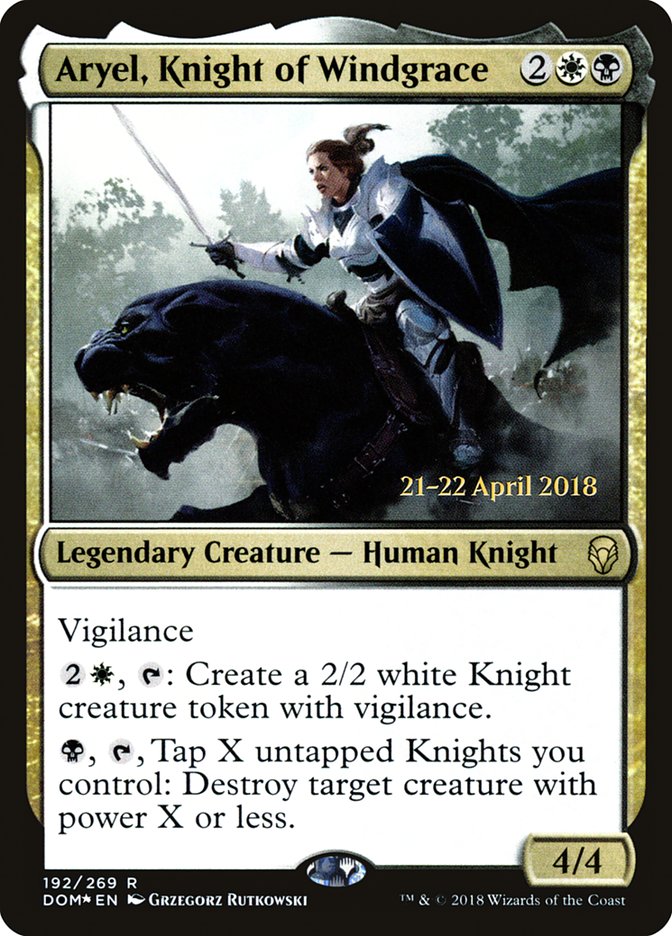 Aryel, Knight of Windgrace [Dominaria Prerelease Promos] | Galaxy Games LLC