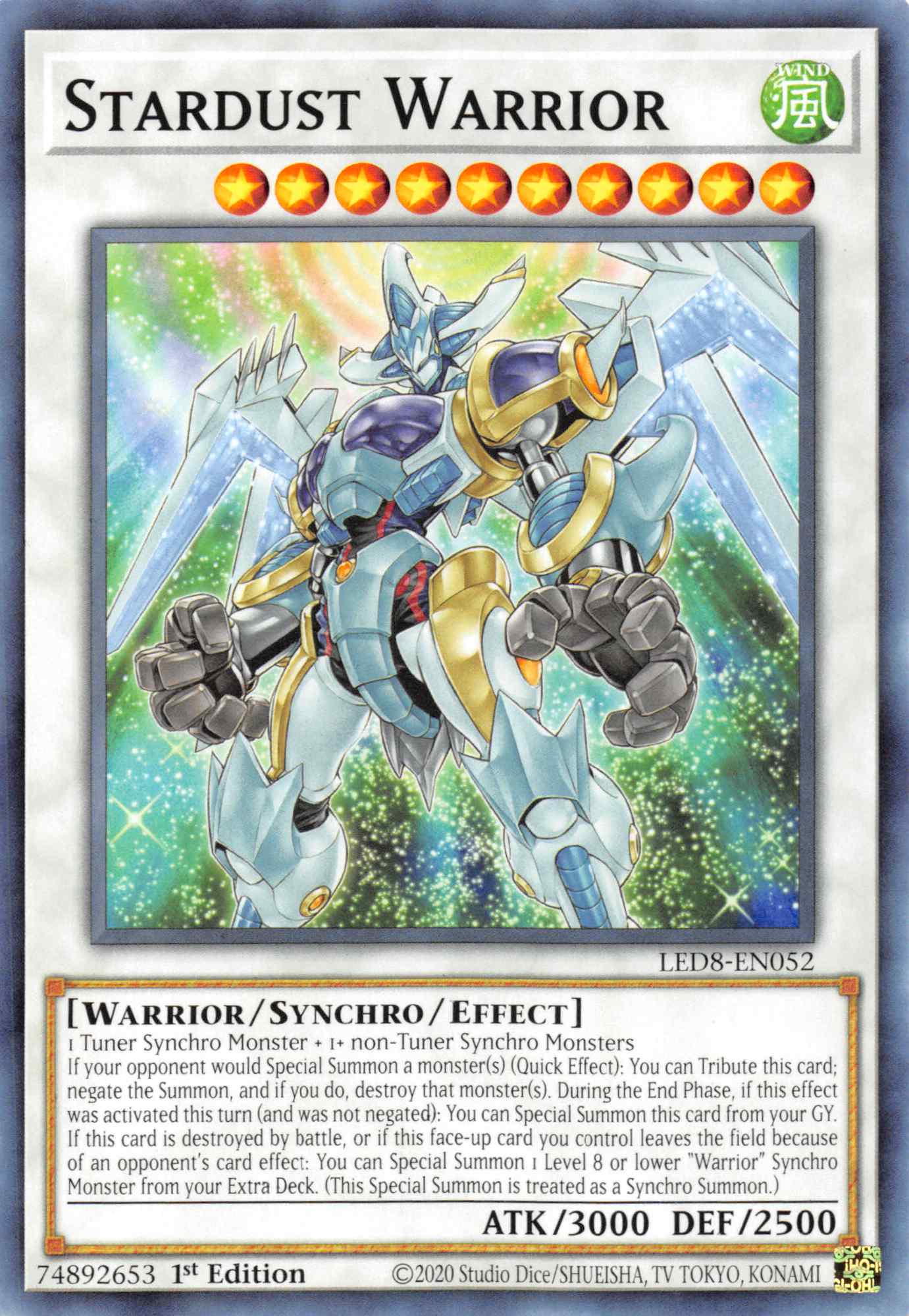 Stardust Warrior [LED8-EN052] Common | Galaxy Games LLC