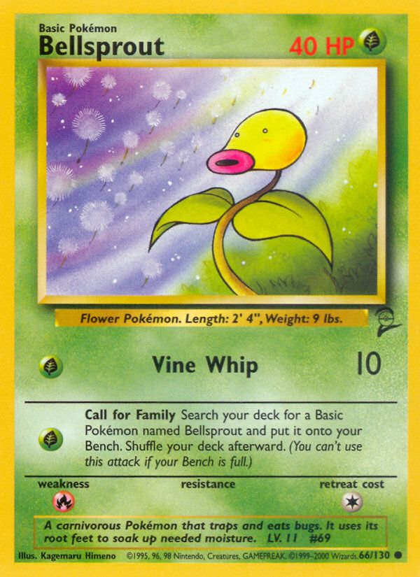 Bellsprout (66/130) [Base Set 2] | Galaxy Games LLC