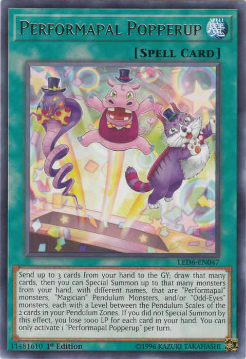 Performapal Popperup [LED6-EN047] Rare | Galaxy Games LLC