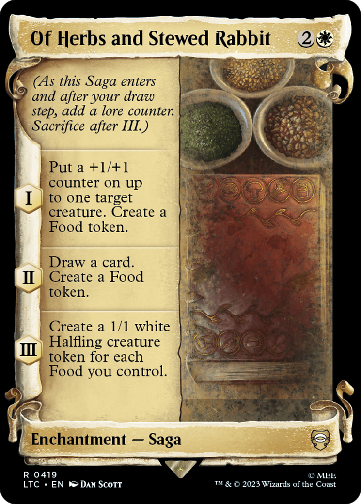 Of Herbs and Stewed Rabbit [The Lord of the Rings: Tales of Middle-Earth Commander Showcase Scrolls] | Galaxy Games LLC