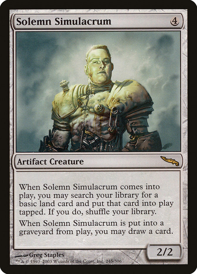 Solemn Simulacrum [Mirrodin] | Galaxy Games LLC