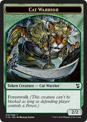 Cat Warrior // Thopter (026) Double-sided Token [Commander 2018 Tokens] | Galaxy Games LLC