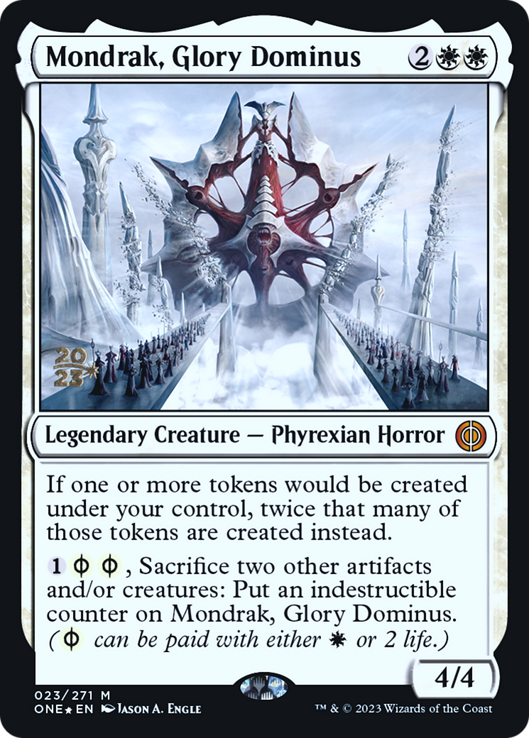 Mondrak, Glory Dominus [Phyrexia: All Will Be One Prerelease Promos] | Galaxy Games LLC
