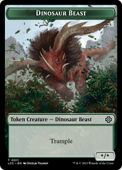 Dinosaur Beast // Dinosaur Double-Sided Token [The Lost Caverns of Ixalan Commander Tokens] | Galaxy Games LLC