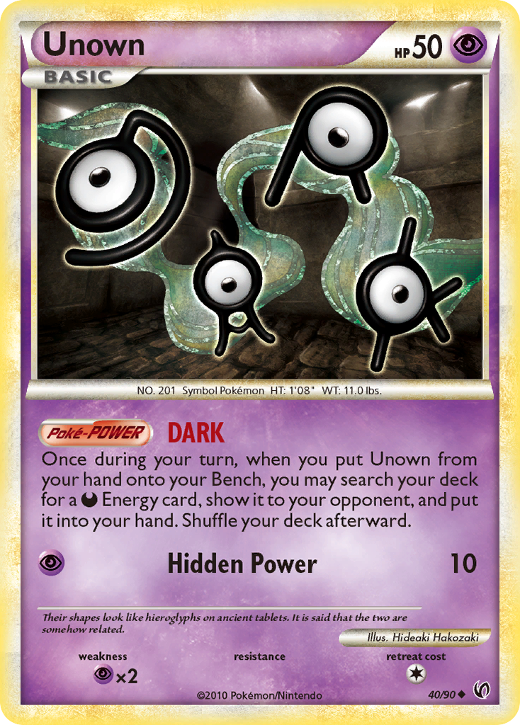 Unown (40/90) [HeartGold & SoulSilver: Undaunted] | Galaxy Games LLC