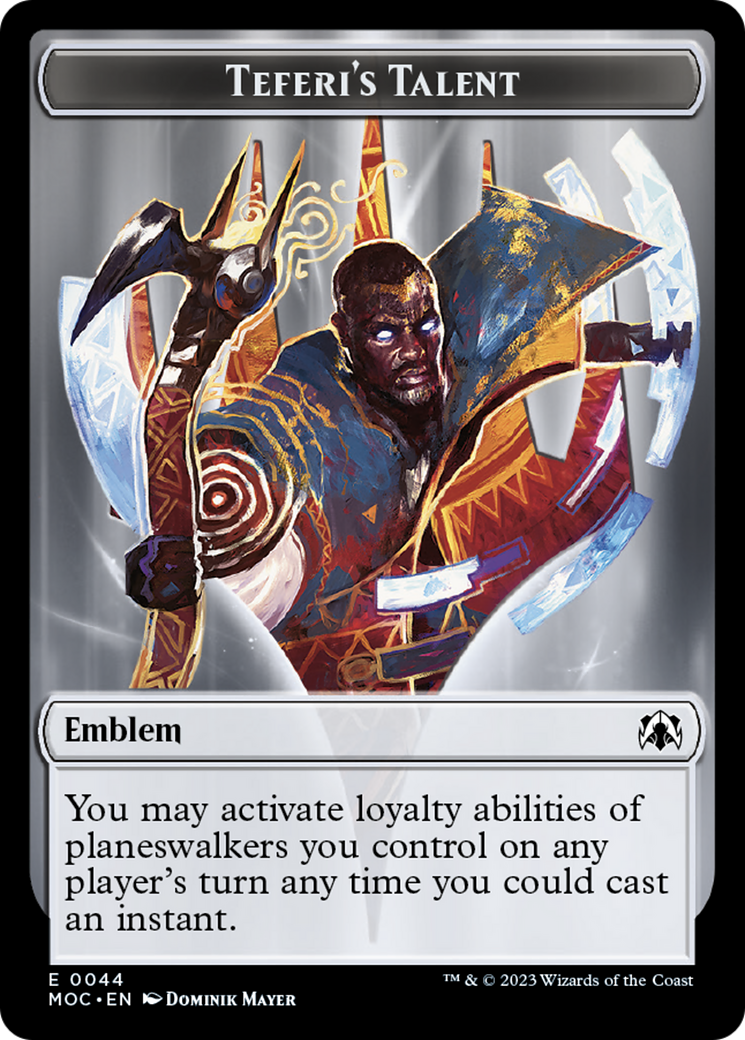 Elemental (9) // Teferi's Talent Emblem Double-Sided Token [March of the Machine Tokens] | Galaxy Games LLC