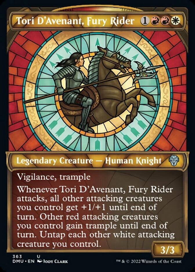 Tori D'Avenant, Fury Rider (Showcase Textured) [Dominaria United] | Galaxy Games LLC