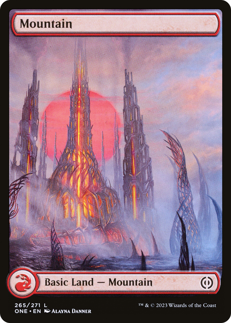 Mountain (265) (Full-Art) [Phyrexia: All Will Be One] | Galaxy Games LLC