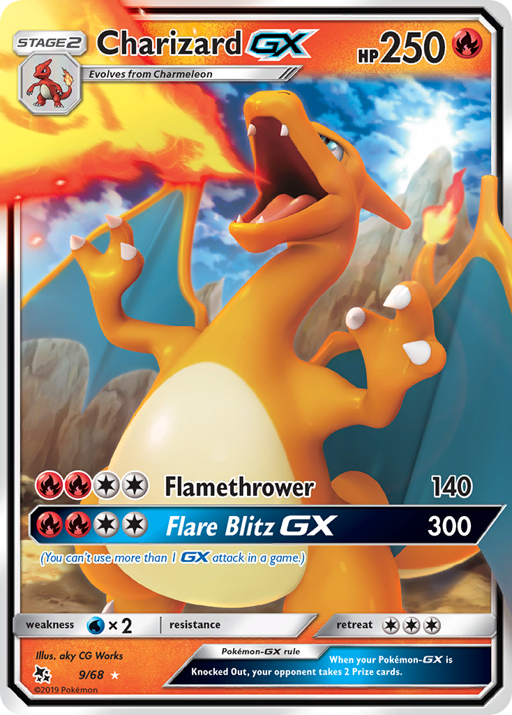 Charizard GX (9/68) [Sun & Moon: Hidden Fates] | Galaxy Games LLC