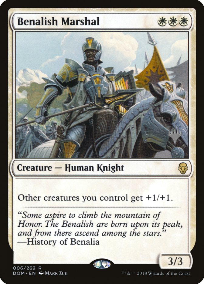 Benalish Marshal (Promo Pack) [Dominaria Promos] | Galaxy Games LLC