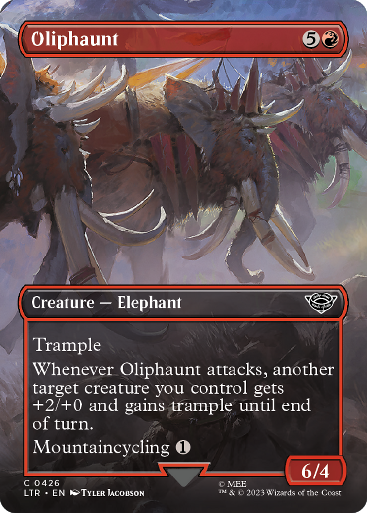 Oliphaunt (Borderless Alternate Art) [The Lord of the Rings: Tales of Middle-Earth] | Galaxy Games LLC