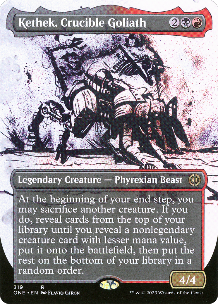 Kethek, Crucible Goliath (Borderless Ichor) [Phyrexia: All Will Be One] | Galaxy Games LLC