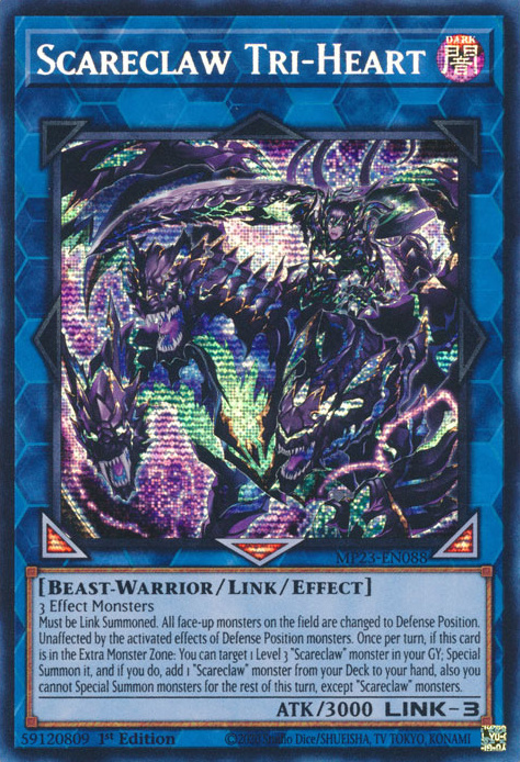 Scareclaw Tri-Heart [MP23-EN088] Prismatic Secret Rare | Galaxy Games LLC