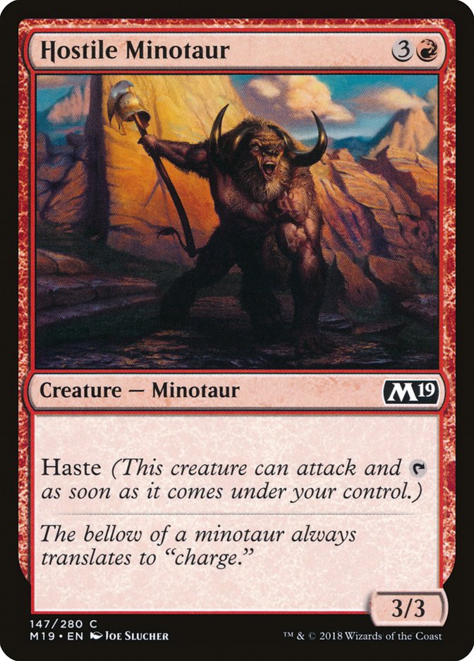 Hostile Minotaur [Core Set 2019] | Galaxy Games LLC