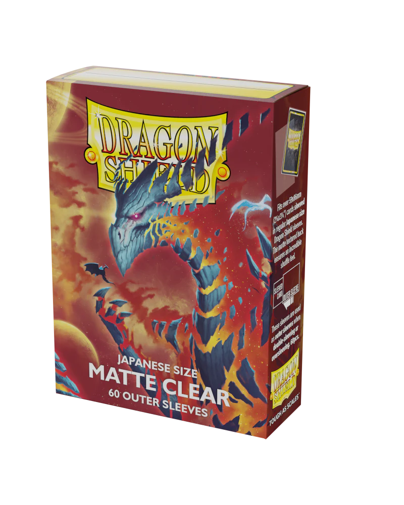 Dragon Shield Japanese Size Matte Clear Outer Sleeves (60-Pack) | Galaxy Games LLC