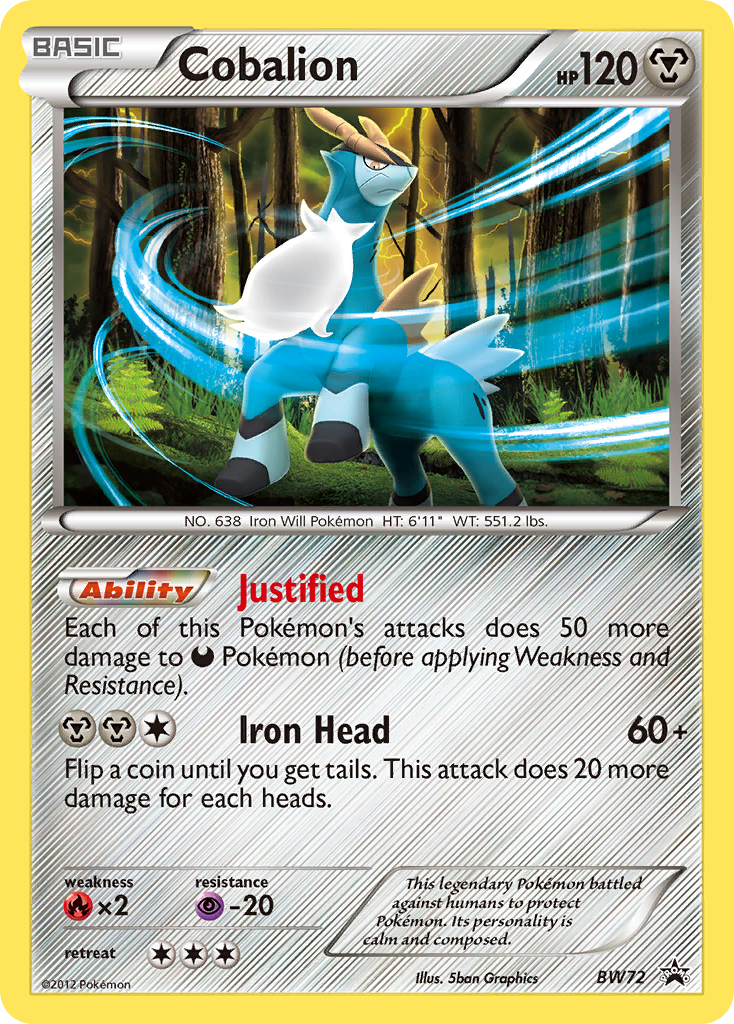 Cobalion (BW72) [Black & White: Black Star Promos] | Galaxy Games LLC