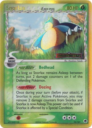 Snorlax (10/101) (Delta Species) (Stamped) [EX: Dragon Frontiers] | Galaxy Games LLC