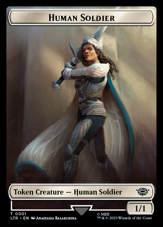 Human Soldier Token (01) [The Lord of the Rings: Tales of Middle-Earth Tokens] | Galaxy Games LLC