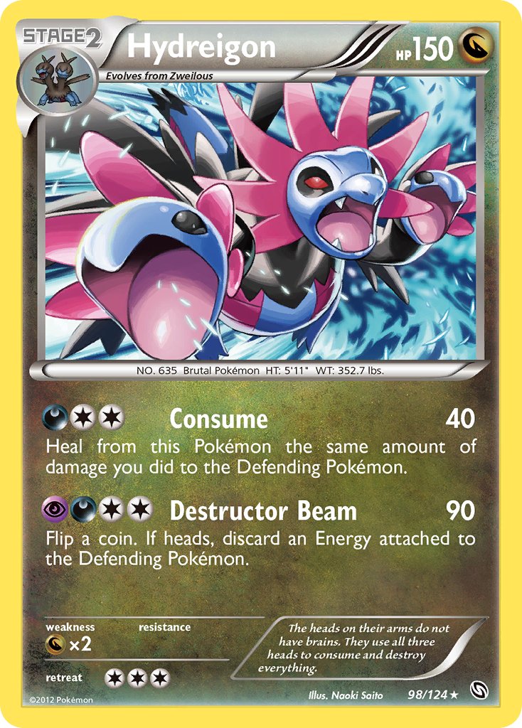 Hydreigon (98/124) (Cracked Ice Holo) (Theme Deck Exclusive) [Black & White: Dragons Exalted] | Galaxy Games LLC