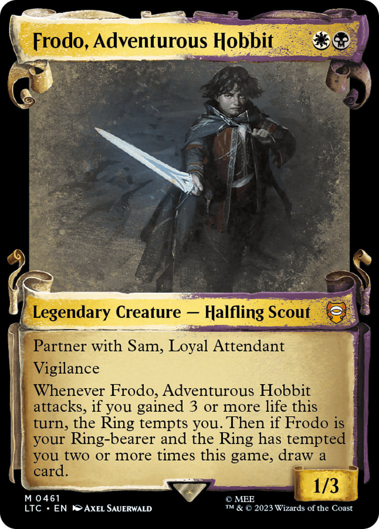 Frodo, Adventurous Hobbit [The Lord of the Rings: Tales of Middle-Earth Commander Showcase Scrolls] | Galaxy Games LLC