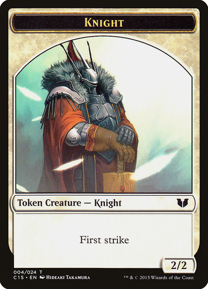 Knight (004) // Elemental Shaman Double-Sided Token [Commander 2015 Tokens] | Galaxy Games LLC