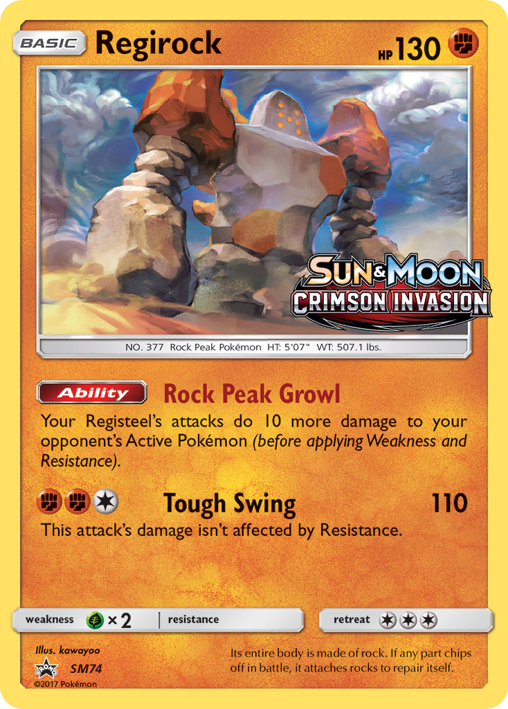 Regirock (SM74) [Sun & Moon: Black Star Promos] | Galaxy Games LLC