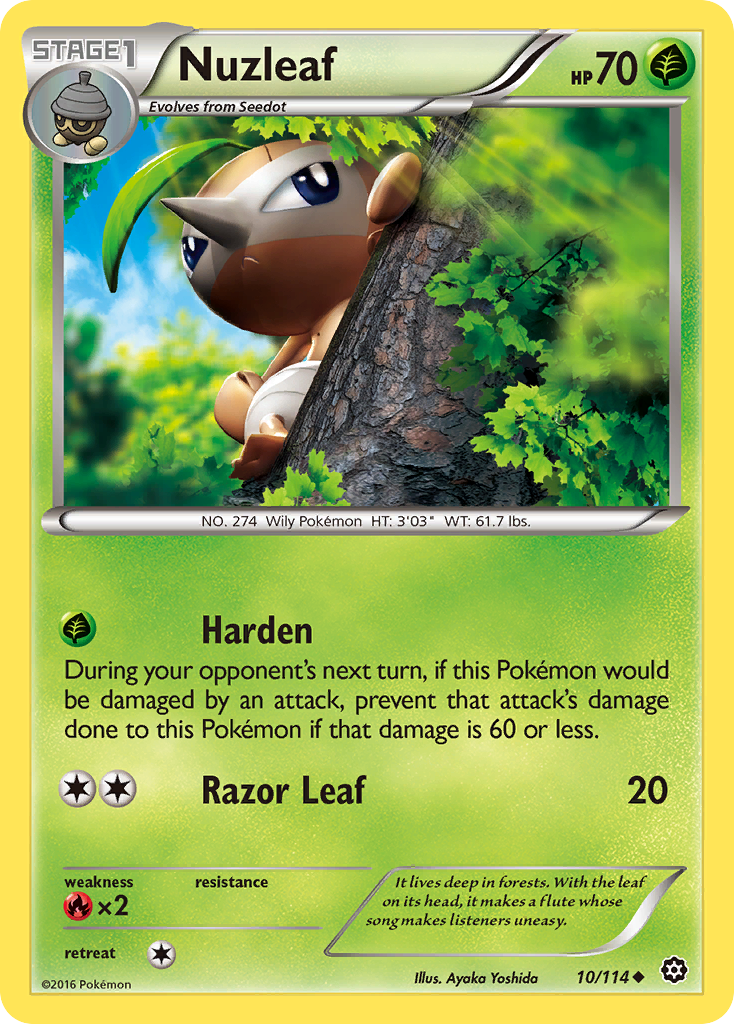 Nuzleaf (10/114) [XY: Steam Siege] | Galaxy Games LLC