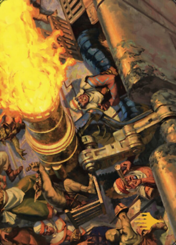 Mana Cannons Art Card (Gold-Stamped Signature) [Dominaria United Art Series] | Galaxy Games LLC