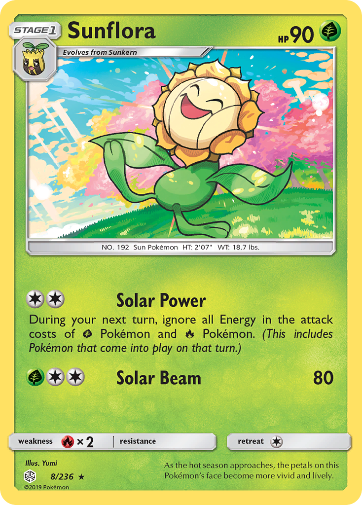 Sunflora (8/236) [Sun & Moon: Cosmic Eclipse] | Galaxy Games LLC