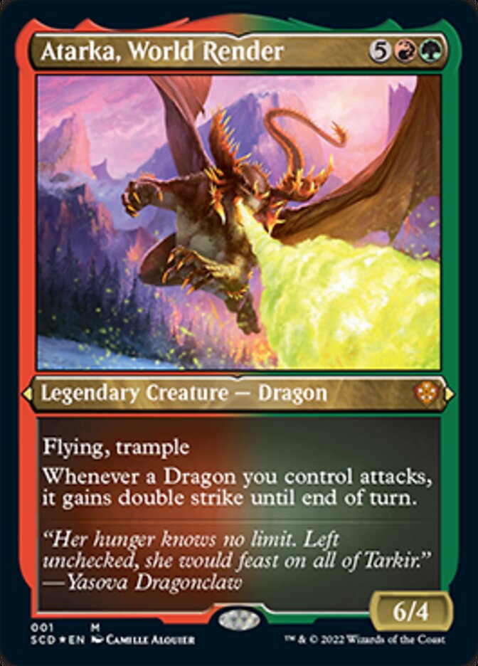 Atarka, World Render (Foil Etched) [Starter Commander Decks] | Galaxy Games LLC