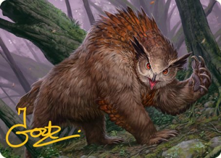 Owlbear Art Card (Gold-Stamped Signature) [Dungeons & Dragons: Adventures in the Forgotten Realms Art Series] | Galaxy Games LLC