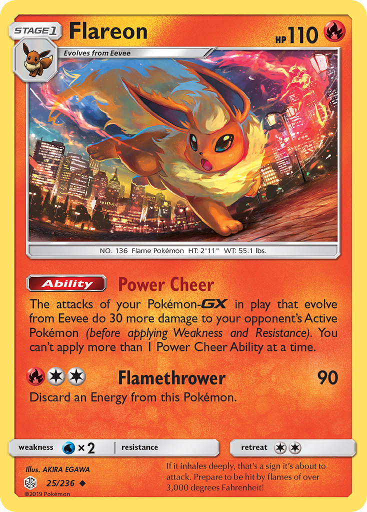 Flareon (25/236) [Sun & Moon: Cosmic Eclipse] | Galaxy Games LLC