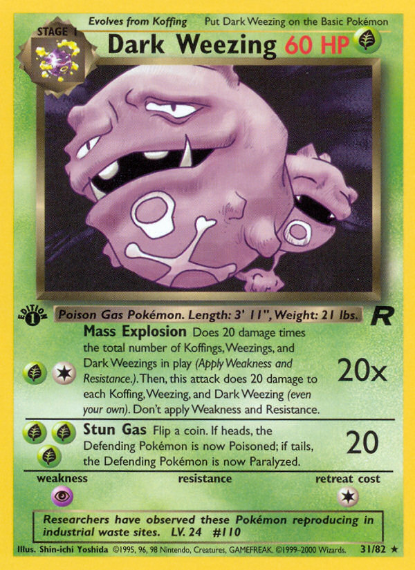 Dark Weezing (31/82) [Team Rocket 1st Edition] | Galaxy Games LLC