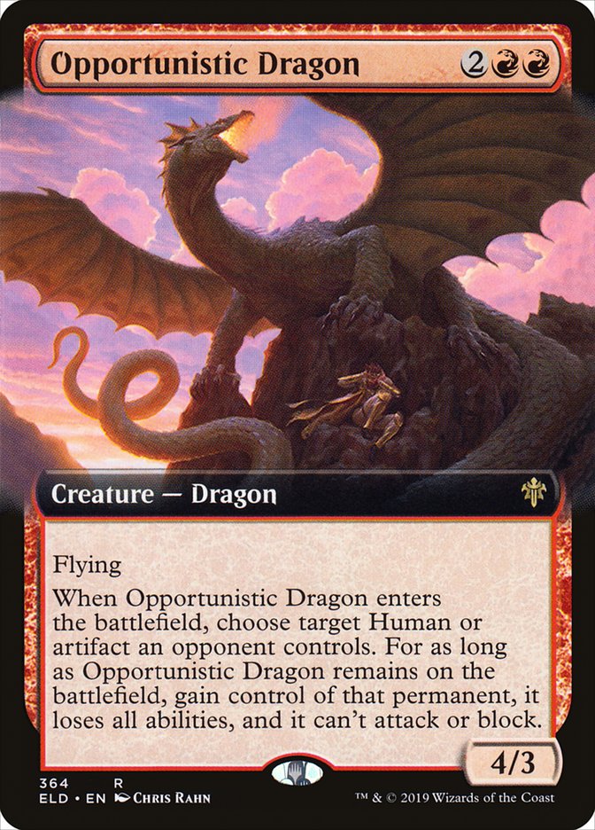 Opportunistic Dragon (Extended Art) [Throne of Eldraine] | Galaxy Games LLC