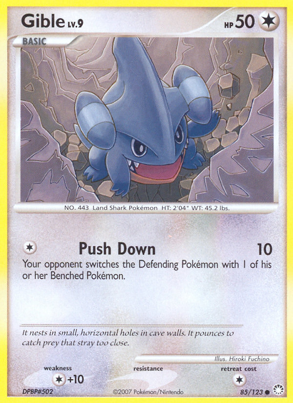 Gible (85/123) [Diamond & Pearl: Mysterious Treasures] | Galaxy Games LLC