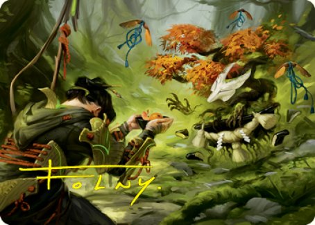 Commune with Spirits Art Card (Gold-Stamped Signature) [Kamigawa: Neon Dynasty Art Series] | Galaxy Games LLC