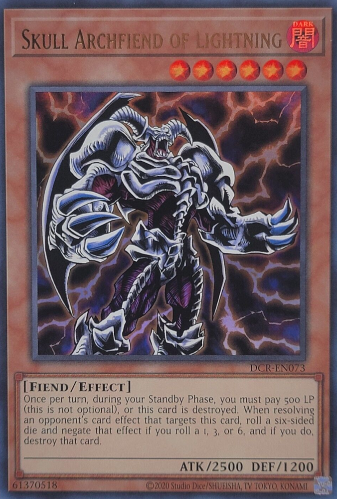 Skull Archfiend of Lightning (25th Anniversary) [DCR-EN073] Ultra Rare | Galaxy Games LLC