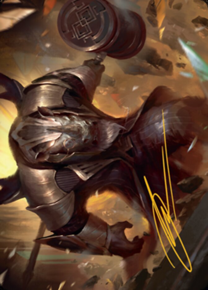 Perrie, the Pulverizer Art Card (Gold-Stamped Signature) [Streets of New Capenna Art Series] | Galaxy Games LLC